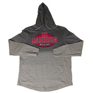PEL Athletic Harrison Warriors Gray Dip Dye Hoodie Sweatshirt Men's Size L